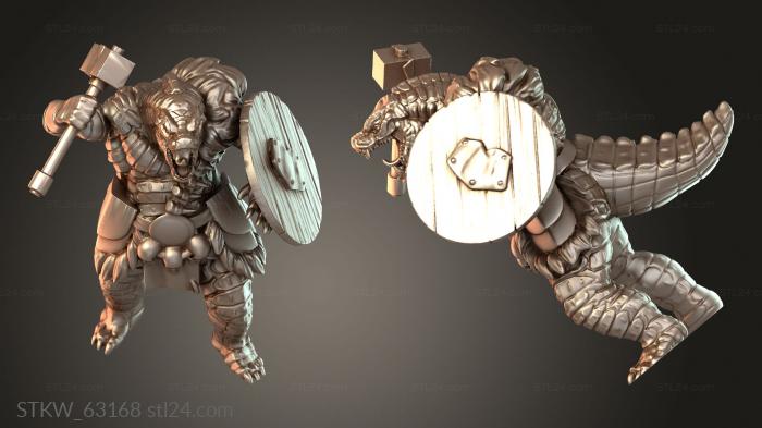 Reptile Warrior with Hammer