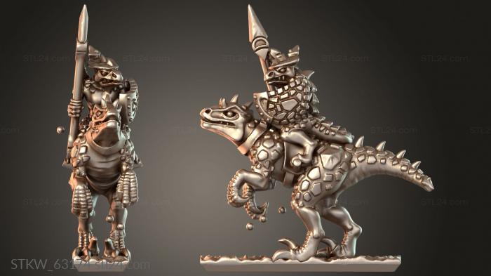 Reptilian cavalry Shielded
