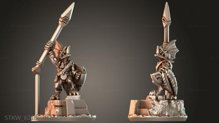 Reptilian hero with spear