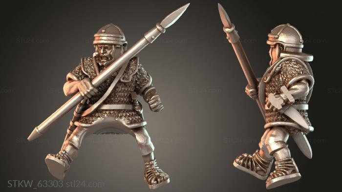 Military figurines (Rider Female Battle Cat, STKW_63303) 3D models for cnc