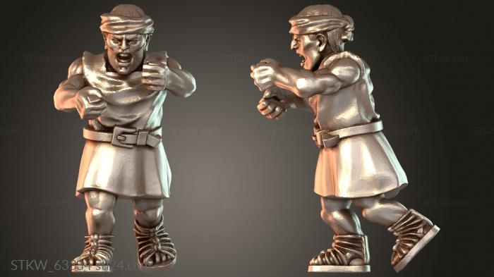 Military figurines (RIDER Warrior, STKW_63334) 3D models for cnc