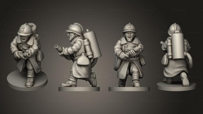 Military figurines (FLAMETHROWER A 002, STKW_6348) 3D models for cnc