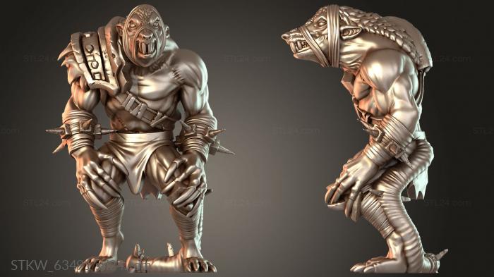 Military figurines (Rodents Ratman Savage, STKW_63491) 3D models for cnc