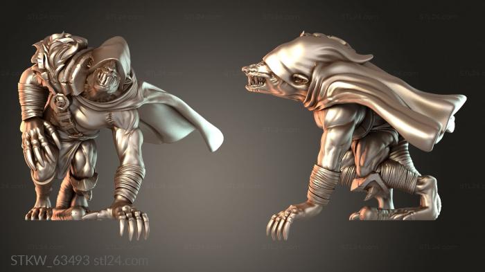 Military figurines (Rodents Ratman Claw, STKW_63493) 3D models for cnc