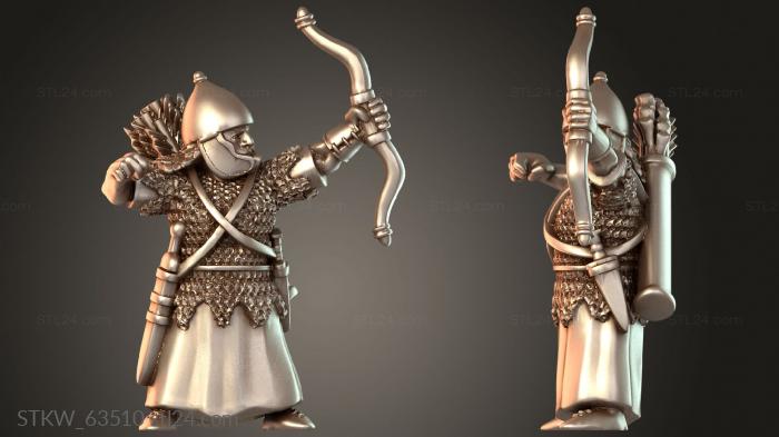 Military figurines (ROMAN ARCHER A, STKW_63510) 3D models for cnc