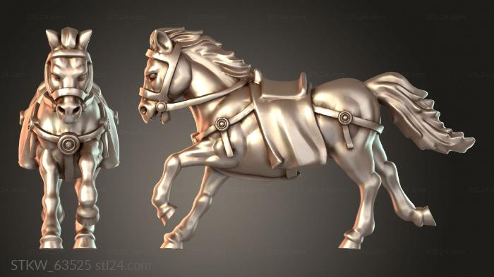 Military figurines (ROMAN HORSE Combatant, STKW_63525) 3D models for cnc