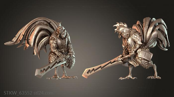 Rooster Warrior Sword Attack