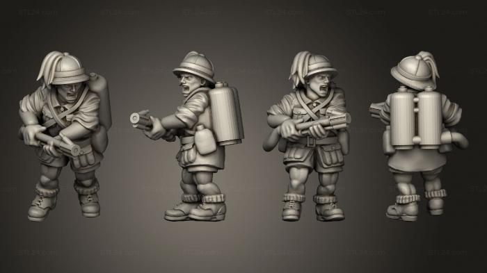 Military figurines (FLAMETHROWER ITA A, STKW_6358) 3D models for cnc