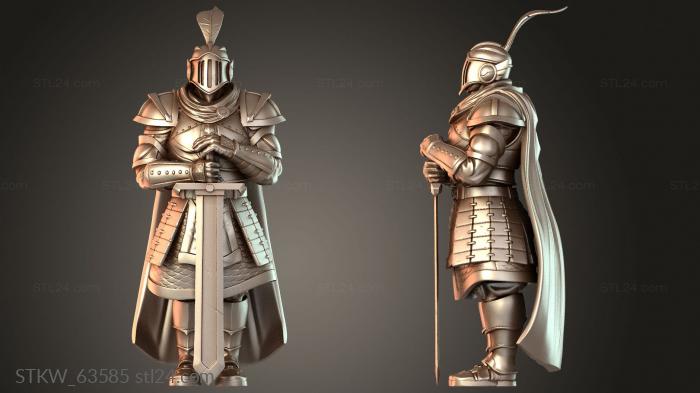 Military figurines (Royal Court Guard Champion, STKW_63585) 3D models for cnc