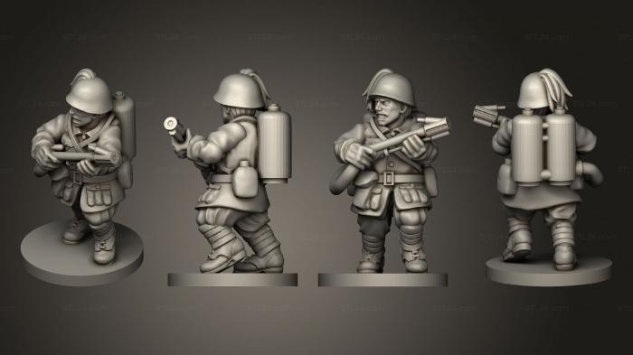 Military figurines (FLAMETHROWER ITA B BASE, STKW_6359) 3D models for cnc