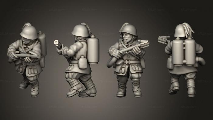Military figurines (FLAMETHROWER ITA B, STKW_6360) 3D models for cnc