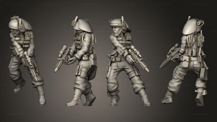 Military figurines (Fleet Troopers 1, STKW_6366) 3D models for cnc