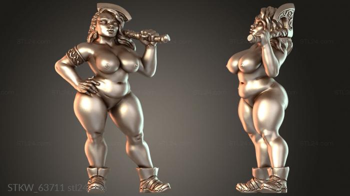Military figurines (Saga Alfhild Northwoman Pinup Alternate, STKW_63711) 3D models for cnc