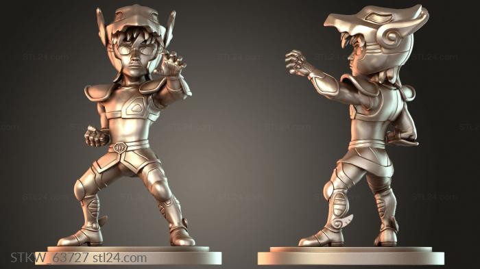 Military figurines (Saint Seiya Pegasus, STKW_63727) 3D models for cnc