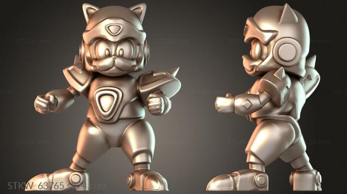 Military figurines (Samurai Pizza Cats, STKW_63765) 3D models for cnc