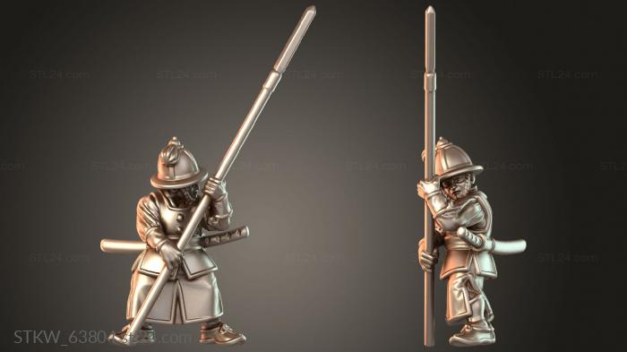 Military figurines (Samurai Warfare Aegis Noble, STKW_63804) 3D models for cnc