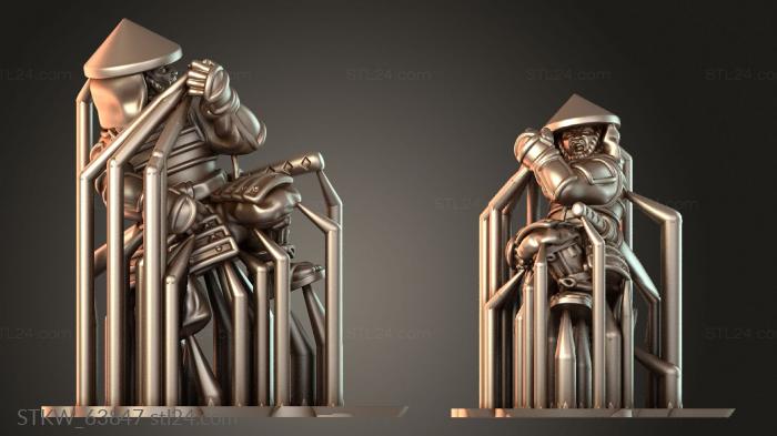 Military figurines (Samurai Warfare ASHIGARU MODULAR, STKW_63847) 3D models for cnc