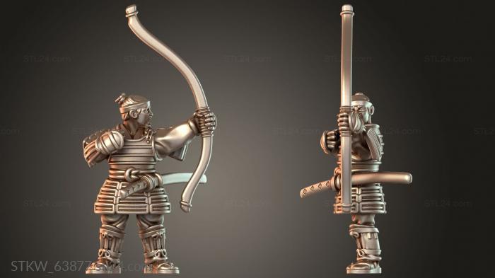Military figurines (SAMURAI Warfare BANDIT, STKW_63877) 3D models for cnc