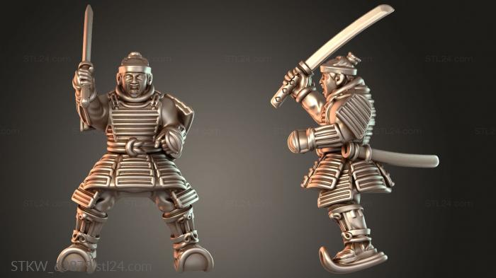 Military figurines (SAMURAI Warfare BANDIT Swordsman, STKW_63879) 3D models for cnc