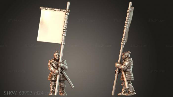 Military figurines (Samurai Warfare Deathhand, STKW_63909) 3D models for cnc