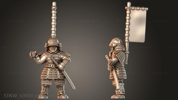 Military figurines (Samurai Warfare Fireborn, STKW_63924) 3D models for cnc