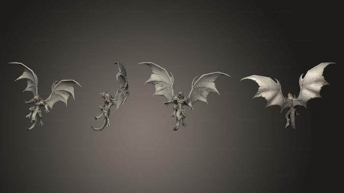 Military figurines (Flying Dragonborn, STKW_6394) 3D models for cnc