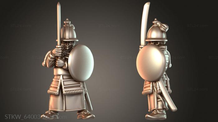 Military figurines (Samurai Warfare Korean Sword Veteran, STKW_64003) 3D models for cnc