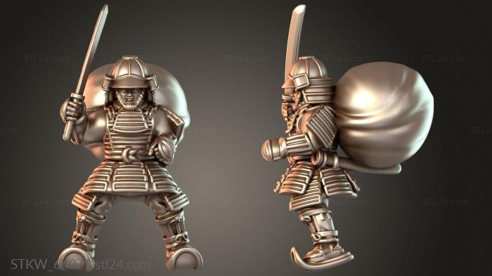 Military figurines (Samurai Warfare Mounted Sword Elite, STKW_64071) 3D models for cnc