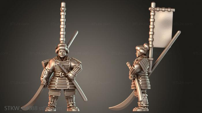 Military figurines (Samurai Warfare Musha Elite, STKW_64088) 3D models for cnc