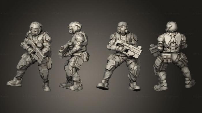 Military figurines (FORCES HEAD 003, STKW_6409) 3D models for cnc