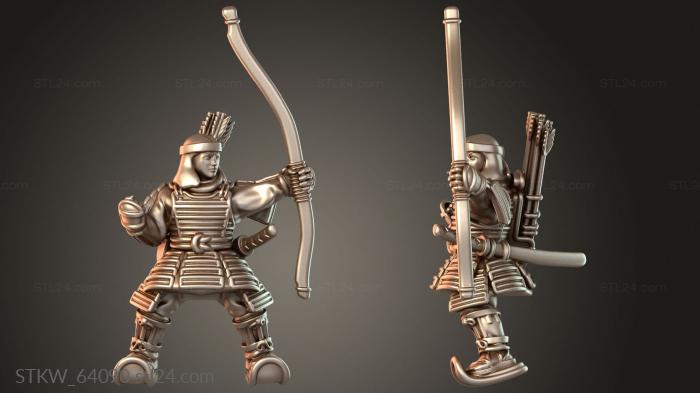 Military figurines (Samurai Warfare Musha Sentinel, STKW_64090) 3D models for cnc
