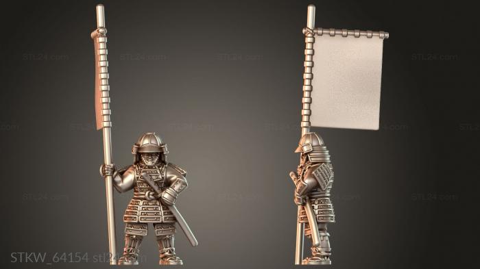 Military figurines (Samurai Warfare Spear, STKW_64154) 3D models for cnc
