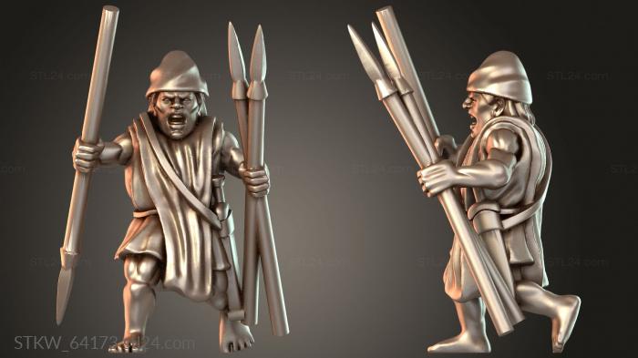 Military figurines (SAN HELOTS Fierce, STKW_64173) 3D models for cnc