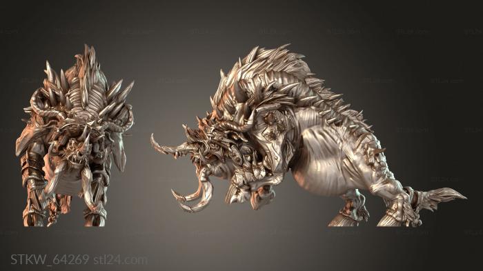 Military figurines (Savage War Boar Loyal, STKW_64269) 3D models for cnc