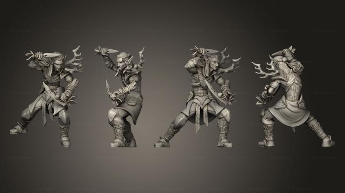 Military figurines (Forest Elve 18, STKW_6430) 3D models for cnc