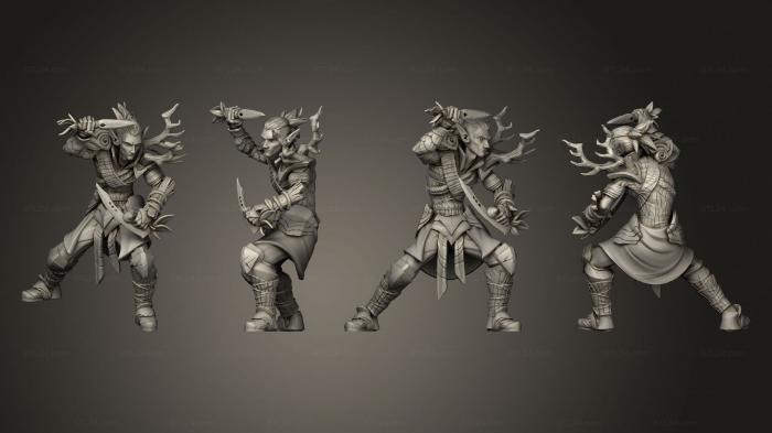 Military figurines (Forest Elve 19, STKW_6431) 3D models for cnc