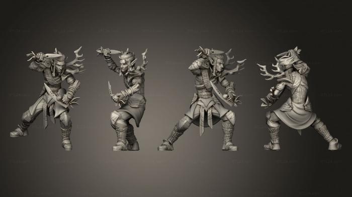 Military figurines (Forest Elve 20, STKW_6432) 3D models for cnc
