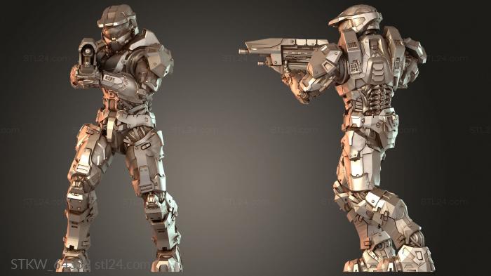 Sci Fi Soldier with Rifle One