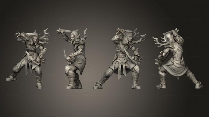 Military figurines (Forest Elve 22, STKW_6434) 3D models for cnc