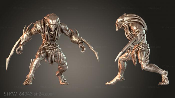 Sci Fi White Crow Assassin Skull Hunter