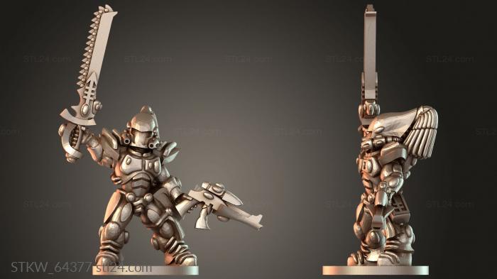 Military figurines (Scorpion Warrior Veteran Male, STKW_64377) 3D models for cnc