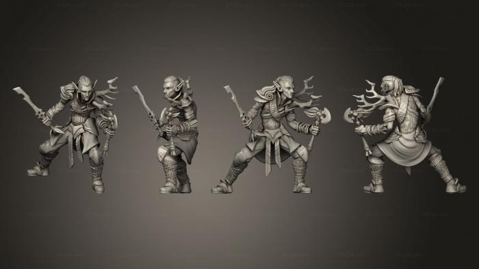 Military figurines (Forest Elve 29, STKW_6441) 3D models for cnc