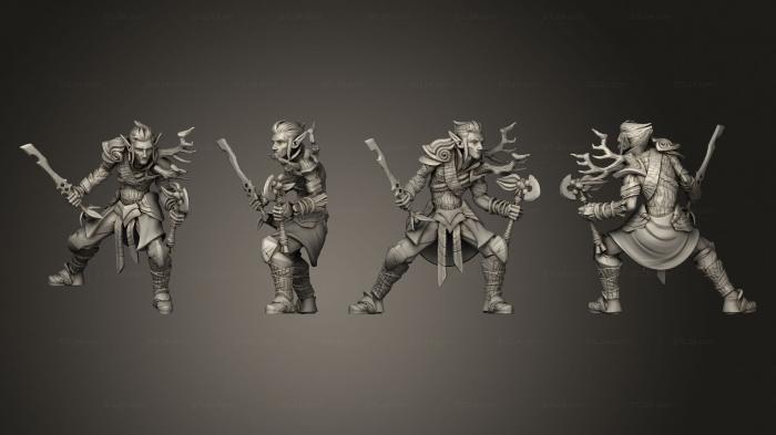 Military figurines (Forest Elve 32, STKW_6444) 3D models for cnc