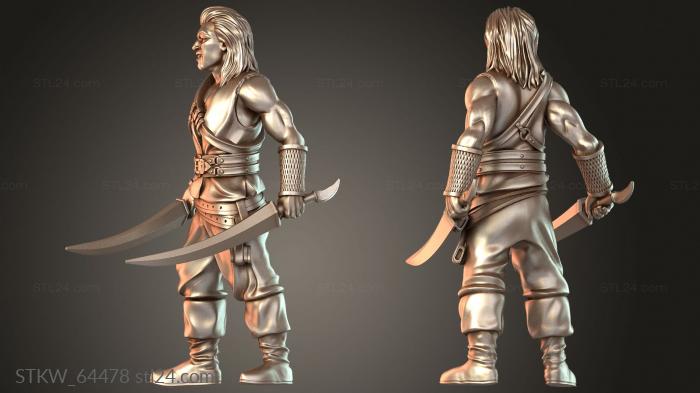 Military figurines (Seas Pirate Invader, STKW_64478) 3D models for cnc