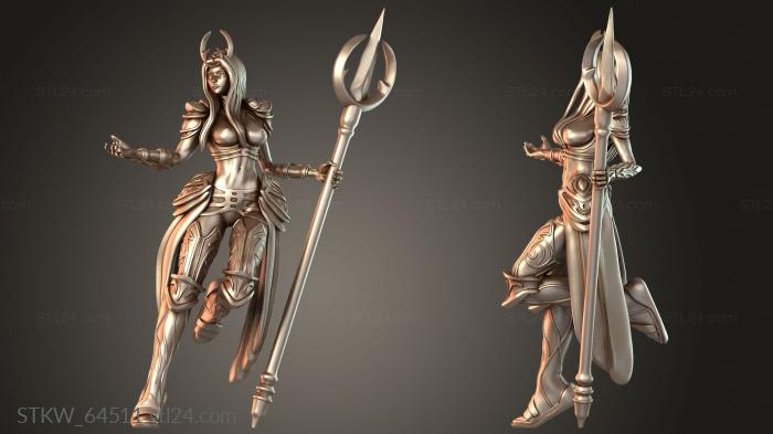 Military figurines (Seductive Angel Soaring Wings, STKW_64511) 3D models for cnc
