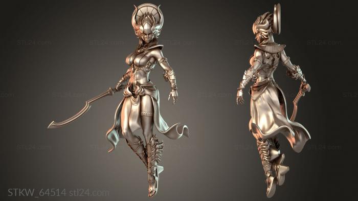Military figurines (Sekhmet Ballares Warrior, STKW_64514) 3D models for cnc