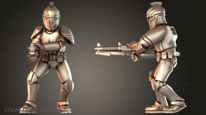 Military figurines (Senate Commando Squad, STKW_64522) 3D models for cnc