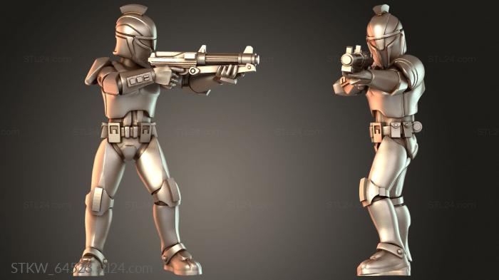 Military figurines (Senate Commando Guard, STKW_64523) 3D models for cnc