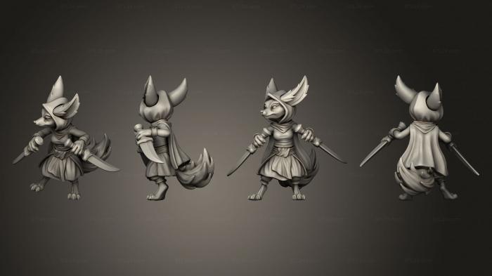 Military figurines (Fox Folk Female 2, STKW_6460) 3D models for cnc