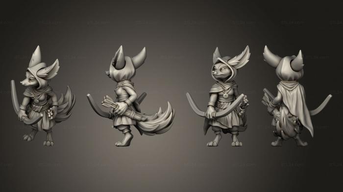 Military figurines (Fox Folk Female 3, STKW_6461) 3D models for cnc